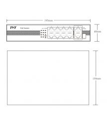 PoE-комутатор 10-портовий TVT TD-B2208S1-PGU з 8 портами PoE