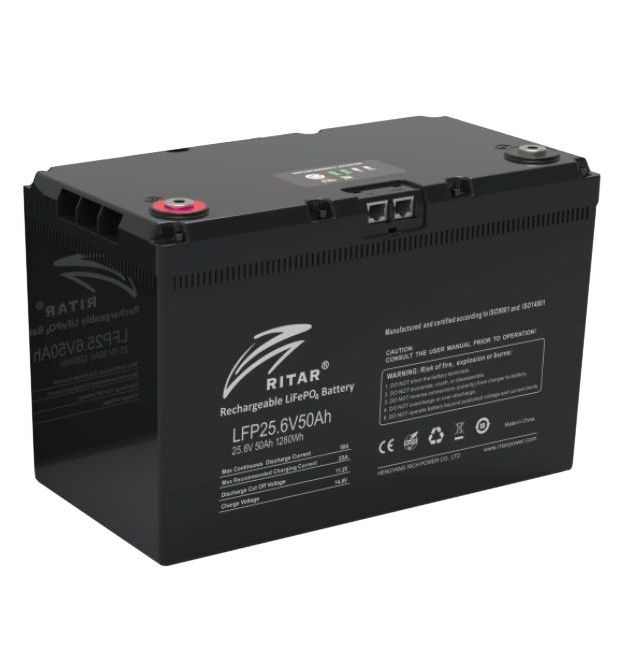 Батарея с системой подогрева и bluetooth Ritar LFP25.6V50AH G3