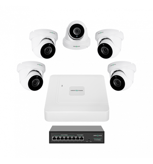 Комплект видеонаблюдения на 5 камер&nbsp;GV-IP-K-W82/05 5MP
