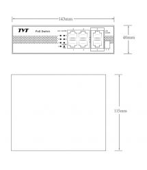 PoE-коммутатор 6-портовый TVT TD-B2204S1-PEU с 4 портами PoE