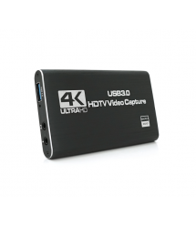 Зовнішня карта відеозахоплення 4К HDMI-USB 3.0, для захоплення та запису відео з екрана комп&aposютера+ мікрофонний вхід та вихі