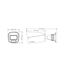 IP-відеокамера 4Mp TVT TD-9442S4-C(D-PE-AW3) White f-2.8mm, ІЧ+LED-підсвічування, з мікрофоном