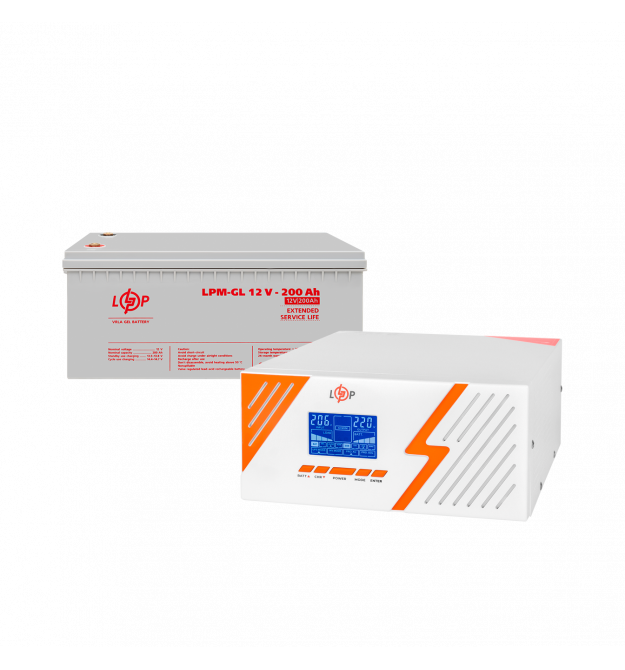 Комплект резервного питания ИБП + гелевая батарея (UPS B1500 + АКБ GL 2400Wh)