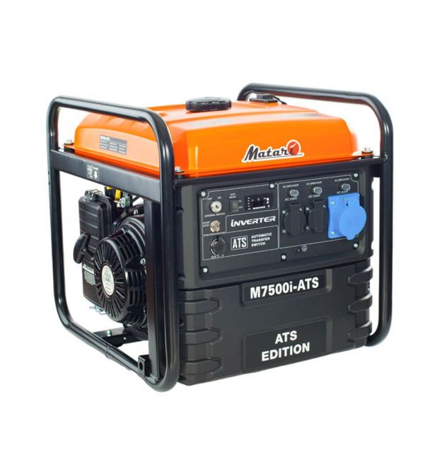 Инверторный бензиновый генератор MATARI M7500I-ATS максимальная мощность 7.5 кВт