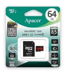 Карта памяти для домофона microSDXC Apacer 64 GB class 10 UHS-1