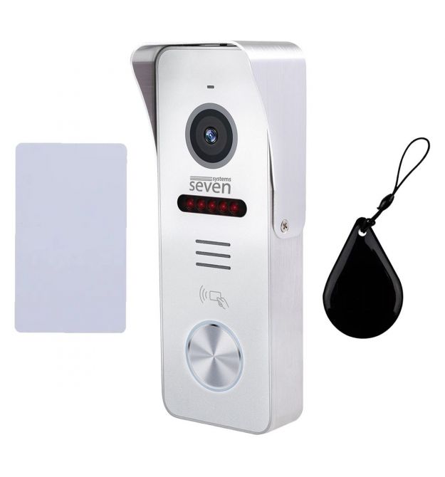 Вызывная панель домофона со встроенным считывателем карт MIFARE SEVEN CP-7503F RFID white