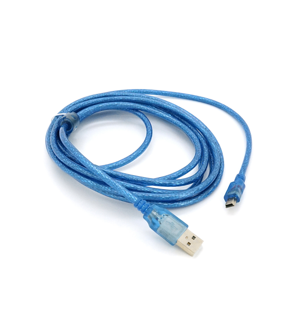 Кабель USB 2.0 (AM - Mini 5 pin) 3,0 м, Blue