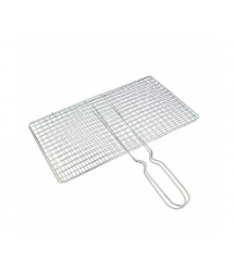 Решітка для гриля, 40х22 см, ручка 15 см, нержавіюча сталь