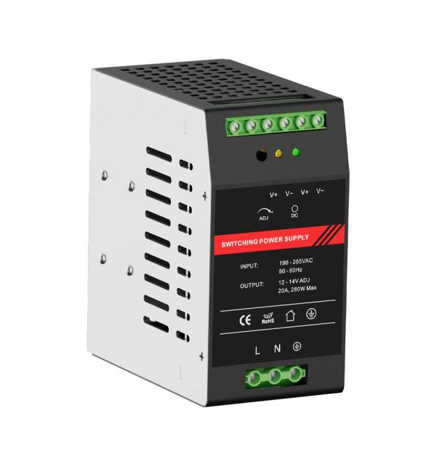 Джерело безперебійного живлення Kraft PSU-1220DIN з кріпленням на DIN-рейку