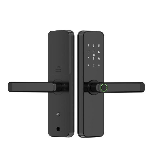 Замок биометрический автономный Trinix TRL-5401BTF Black с Bluetooth, считывателем отпечатков пальцев и карт Mifare