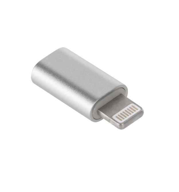 Перехідник Lighting(M) - Micro-USB(F), Silver, OEM