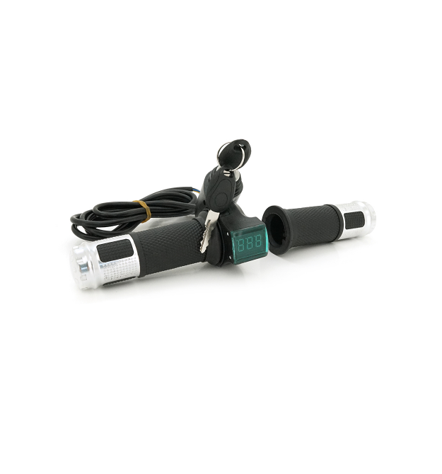 Ручка газу з ключем для електровелосипеда 12-72V+вольтметр, Box