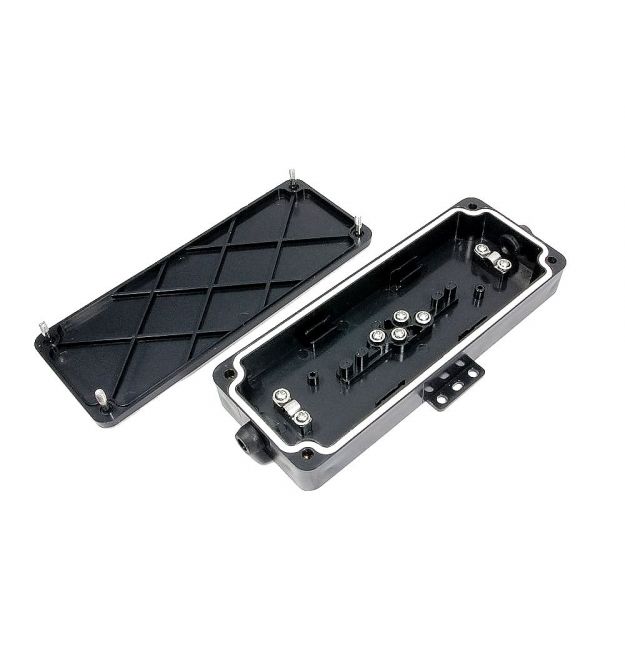 Муфта проходного типа на 4 сварки, 2 мех. кабельных ввода