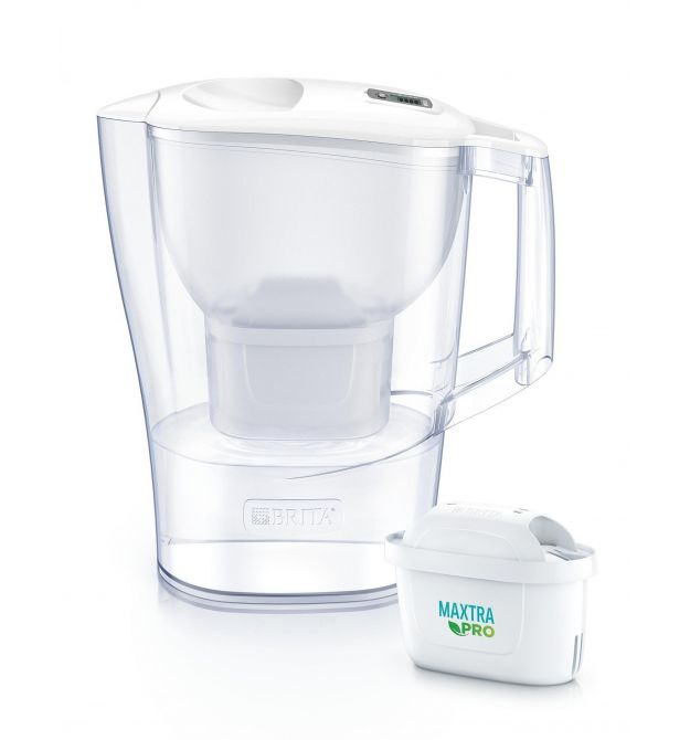 Brita Фільтр-глечик Aluna Memo MXPro 2.4л (1.4л очищеної води) + 3 картриджа білий