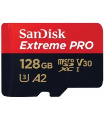 SanDisk Карта пам'яті 128GB microSDXC C10 UHS-I U3 R200/W90MB/s Extreme Pro V30 + SD