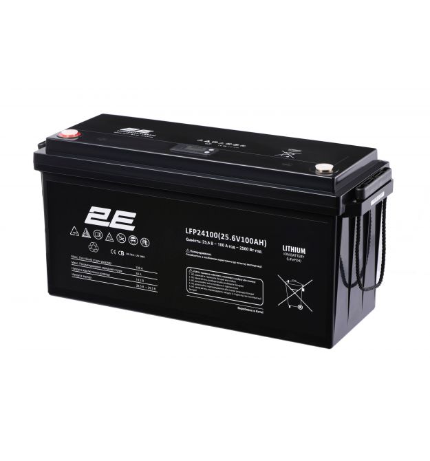 2E Аккумуляторная батарея LFP24, 24В, 100А•год, LCD 8S
