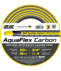 2E Шланг садовий AquaFlex Carbon 3/4" 20м 4 шари 20бар -10…+60°C