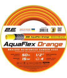 2E Шланг садовый AquaFlex Orange 1/2" 50м 4 слоя 20бар -10…+60°C