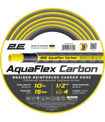 2E Шланг садовий AquaFlex Carbon 1/2" 10м 4 шари 20бар -10…+60°C