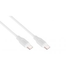 2E Кабель USB-C - USB-C Glow 60W 1m White