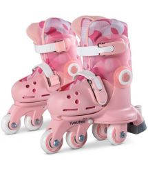 YVolution Роликові ковзани Twista, розмір 30-34, рожевий