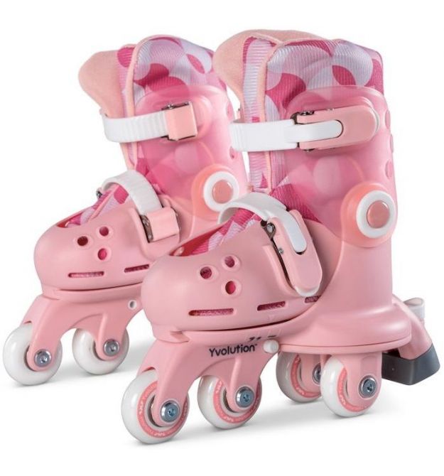 YVolution Роликовые коньки Twista, размер 30-34, розовый