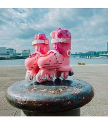 YVolution Роликові ковзани Twista, розмір 30-34, рожевий