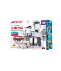 ARDESTO Кухонная машина KMCH-K1500SS/ 1500 Вт/ 6 скоростей + режим Pulse/ чаша 6 л./ блендер 1.5 л./серебристо-серый