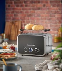 Russell Hobbs Тостер Distinctions 2-Slice, 1670Вт, пластик, підігрів, розморозка, чорний