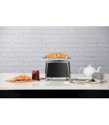 Russell Hobbs Тостер Matte Black 2 Slice, 1550Вт, нержавіюча сталь, підігрів, розморозка, чорний