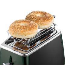 Russell Hobbs Тостер Matte Black 2 Slice, 1550Вт, нержавіюча сталь, підігрів, розморозка, чорний