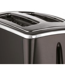 Russell Hobbs Тостер Matte Black 2 Slice, 1550Вт, нержавіюча сталь, підігрів, розморозка, чорний