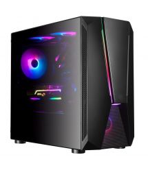 SilverStone Корпус FARA FAV1MB-PRO, без БП, 2xUSB3.0, 2xUSB2.0, 1x120mm ARGB fan, TG Side Panel, ATX, Black