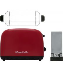 Russell Hobbs Тостер Colours Plus, 1600Вт, нержав., підігрів,разморозка, червоний