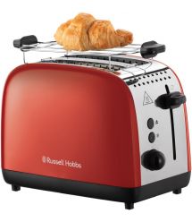 Russell Hobbs Тостер Colours Plus, 1600Вт, нержав., підігрів,разморозка, червоний