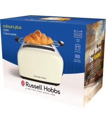 Russell Hobbs Тостер Colours Plus, 1600Вт, нержав., підігрів,разморозка, бежевий