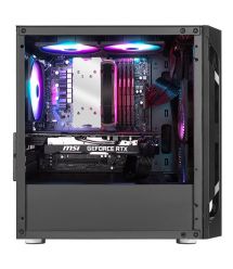 SilverStone Корпус FARA FAH1MB-PRO, без БП, 1xUSB3.0, 2xUSB2.0, 3x120mm ARGB fan, TG Side Panel, mATX, Black