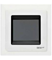 DEVI Терморегулятор Devireg Touch, +5...45 °C, сенсорний, вбудований, дротовий датчик, 16A, 230В, білий