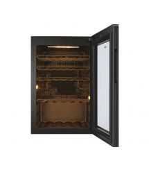 Haier Холодильник для вина, 82x49.7х58, холод.отд.-118л, зон - 1, бут-49, ST, дисплей, черный