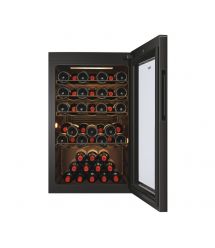 Haier Холодильник для вина, 82x49.7х58, холод.отд.-118л, зон - 1, бут-49, ST, дисплей, черный