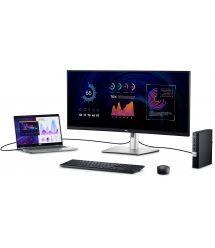 Dell Монітор 34" P3424WE HDMI, DP, USB-C, RJ-45, IPS, 3440x1440, 21:9, sRGB 99%, CURVED, HAS