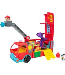 CoComelon Игровой набор Feature Vehicle Deluxe Transforming Fire Truck Пожарная машина-трансформер с аксессуарами
