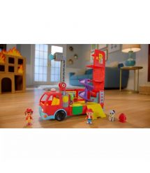 CoComelon Игровой набор Feature Vehicle Deluxe Transforming Fire Truck Пожарная машина-трансформер с аксессуарами