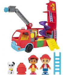 CoComelon Игровой набор Feature Vehicle Deluxe Transforming Fire Truck Пожарная машина-трансформер с аксессуарами