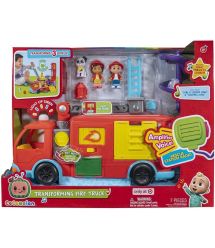 CoComelon Игровой набор Feature Vehicle Deluxe Transforming Fire Truck Пожарная машина-трансформер с аксессуарами