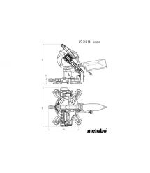 Metabo Пила торцовочная KS 216 M, 1100Вт, диск 216мм, пропил 60/45мм, 8.7кг