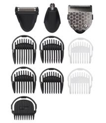BaByliss Набір для стрижки волосся, 10 в 1, 10 насадок, cірий