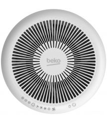 Воздухоочиститель BEKO, 24м2, 204м3/час, HEPA 13 4-слойный фильтр, инд. забр-ние, ионизация, таймер, белый