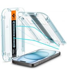 Spigen Защитное стекло для Apple iPhone 15 EZ FIT tR(2 Pack)