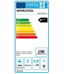 Whirlpool Посудомоечная машина встраиваемая, 14компл., A+++, 60см, дисплей, 3я корзина, белый